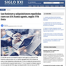 Las fusiones y adquisiciones espaolas caen un 15% hasta agosto, segn TTR Data